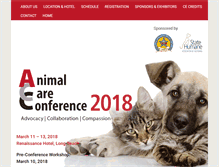 Tablet Screenshot of animalcareconference.org